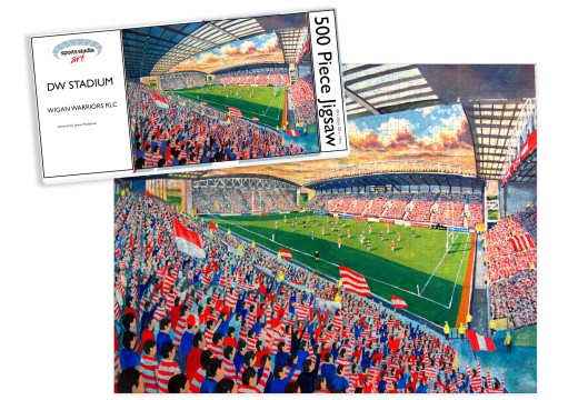 DW Stadium Fine Art Jigsaw Puzzle - Wigan Warriors Rugby League